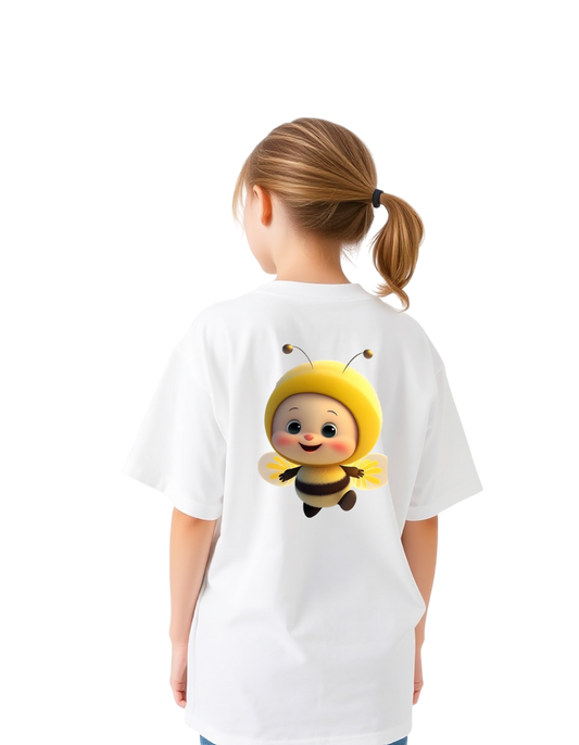 Girls Printed Extended Sleeves Oversized T-shirt