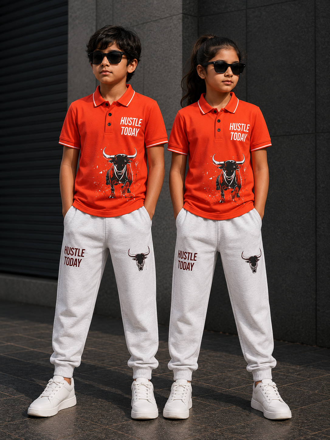 Stylish Polo Collar T-Shirt Track set Unisex