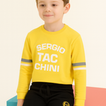 Cute Printed Tee and Shorts Set (Yellow & Black)