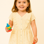 Girl embroidered Sandal color dress