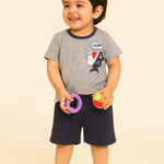 Boys T-shirt Gray and Navy Set