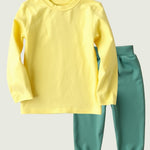 Track Style: T-Shirts-Pants (Yellow & Mint Green)