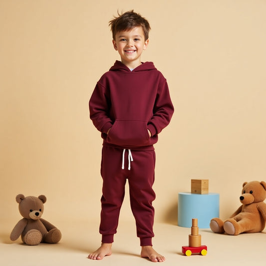 Stylish Hoodie & Jogger Pant Maroon Set