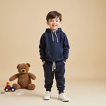 Winter Hoodie & Track Pant Set- Navy Set