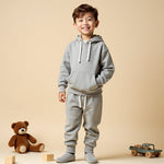 Winter Cord Set Hoodie Pant- Grey Melange