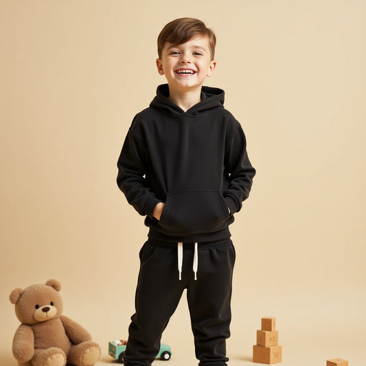 Comfy Hoodie and Pant Duo Black Set
