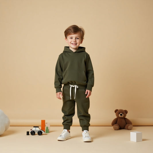 Everyday Hoodie & Pant Combo - Military green Set