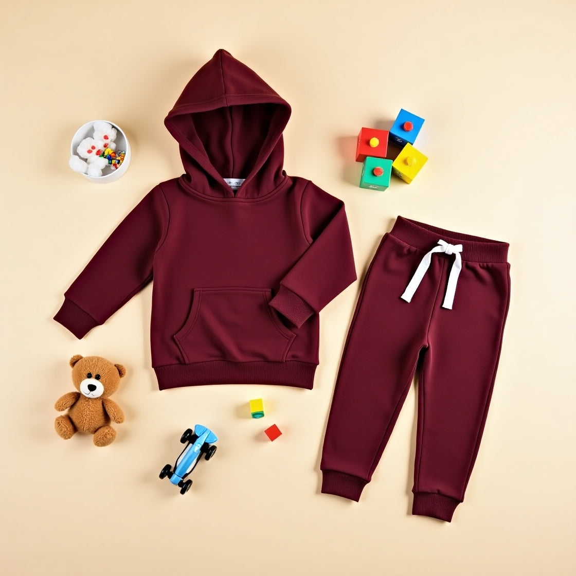 Stylish Hoodie & Jogger Pant Maroon Set