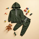 Everyday Hoodie & Pant Combo - Military green Set