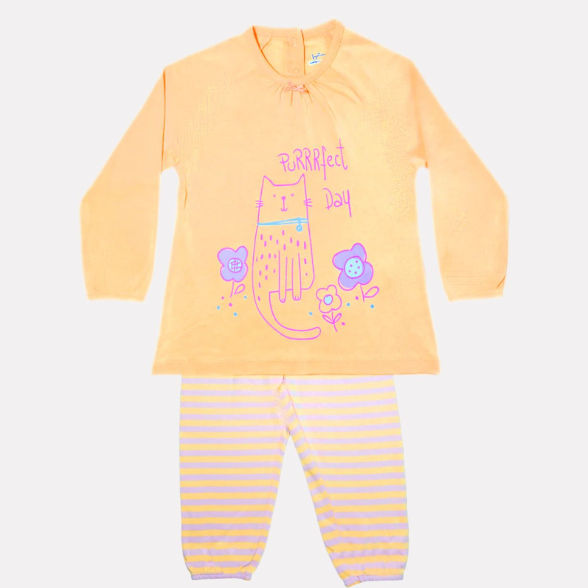 Infant Girls Pure Cotton Printed T-shirt with Joggers