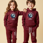 Stylish Printed Hoodie & Jogger Pant Maroon Set