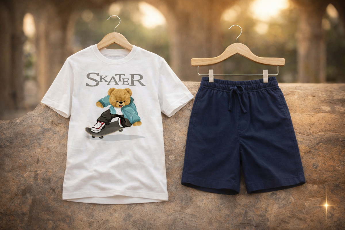 Graphic Printed T-Shirts with Shorts