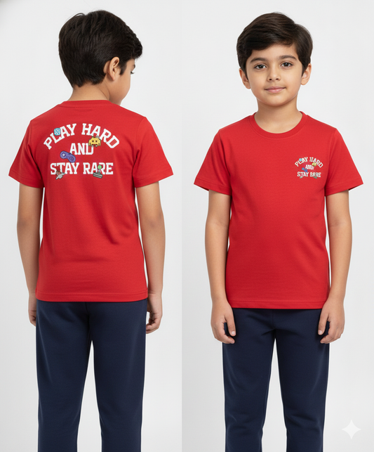 Trendy Printed T-Shirt & Jogger Track