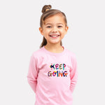 Girls Comfy Cotton Full Sleeve Printed T-Shirt