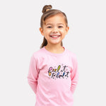 Girls Comfy Cotton Full Sleeve Printed T-Shirt