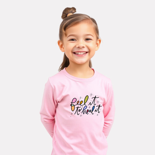 Girls Comfy Cotton Full Sleeve Printed T-Shirt