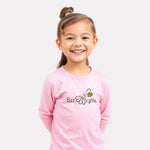 Girls Comfy Cotton Full Sleeve Printed T-Shirt