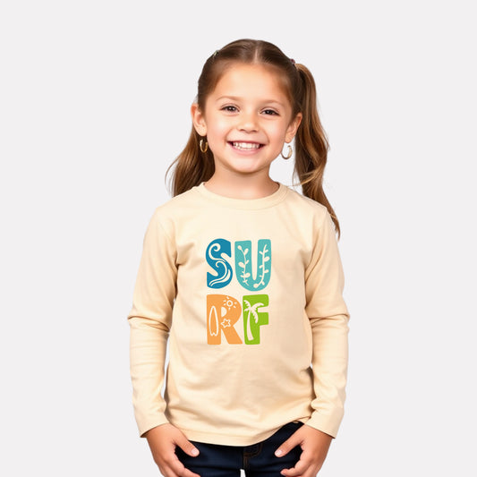 Girls Comfy Cotton Full Sleeve Printed T-Shirt