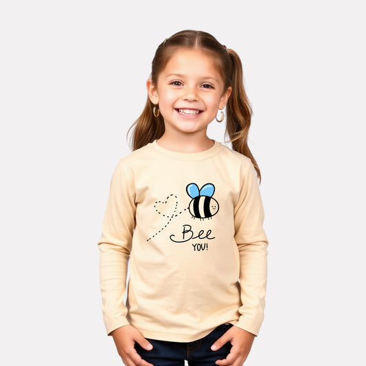 Girls Comfy Cotton Full Sleeve Printed T-Shirt