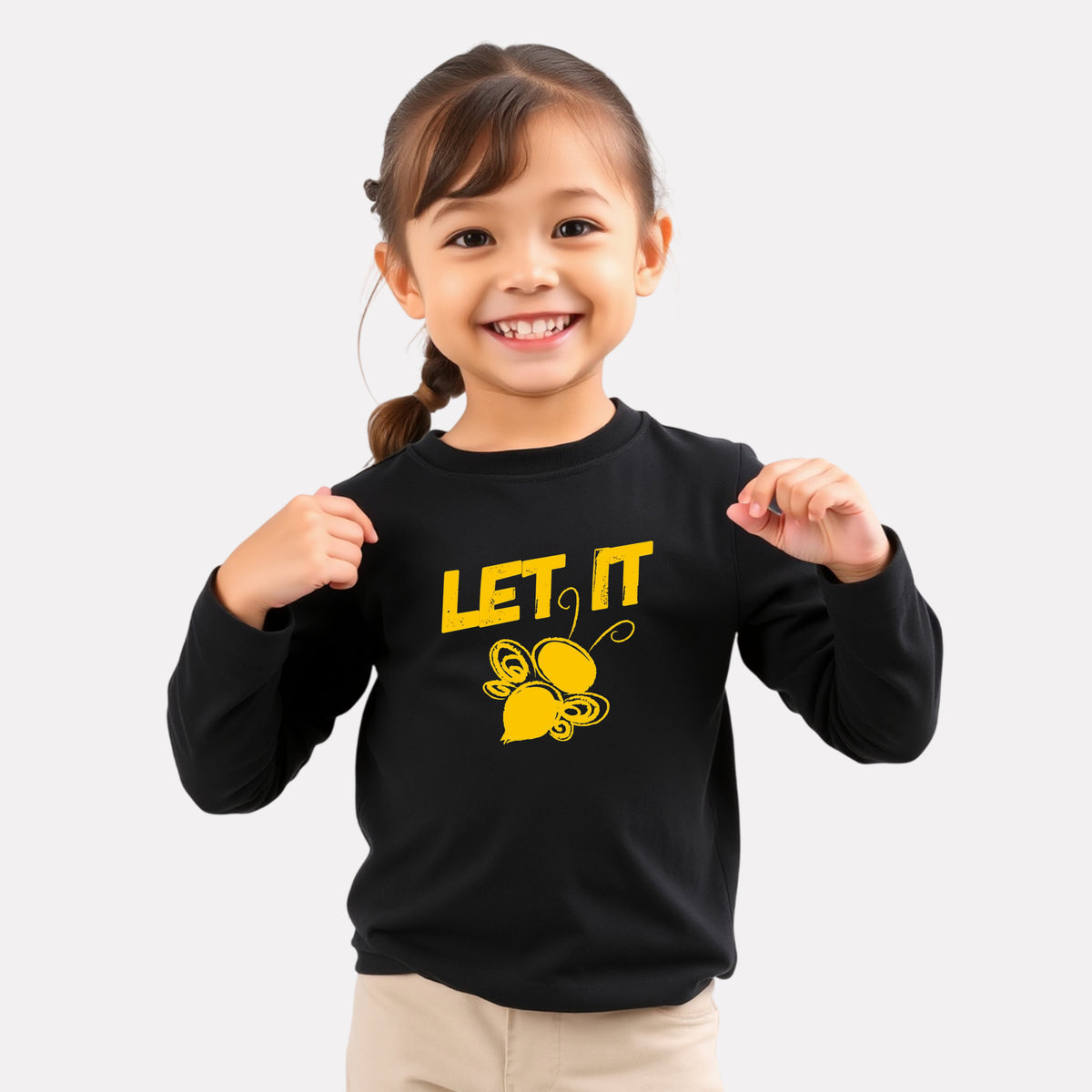 Girls Comfy Cotton Full Sleeve Printed T-Shirt