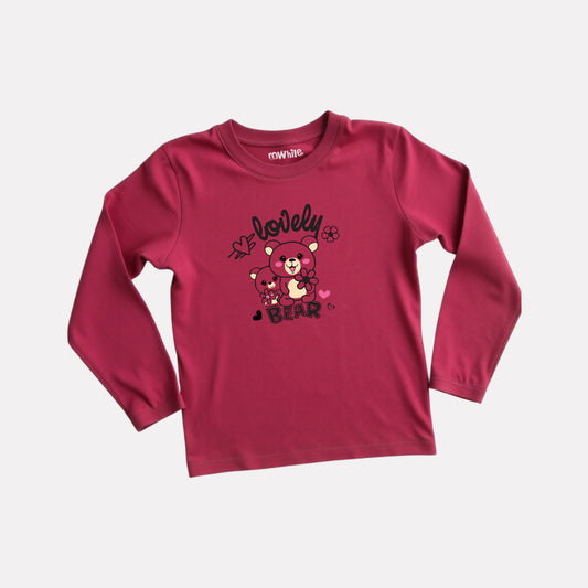 Girls Comfy Cotton Full Sleeve Printed T-Shirt