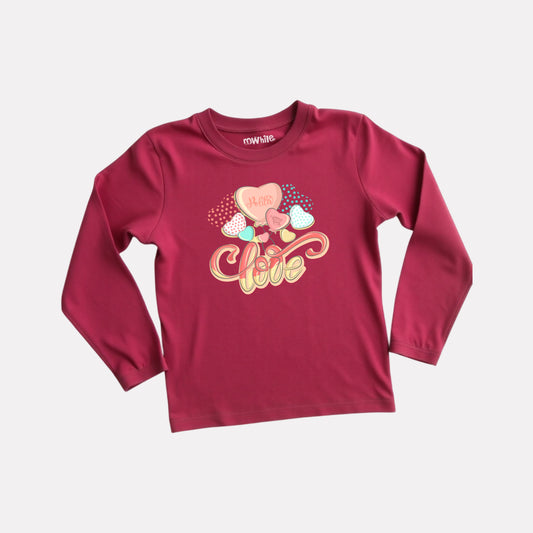 Girls Comfy Cotton Full Sleeve Printed T-Shirt