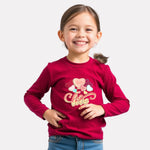Girls Comfy Cotton Full Sleeve Printed T-Shirt