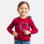 Girls Comfy Cotton Full Sleeve Printed T-Shirt