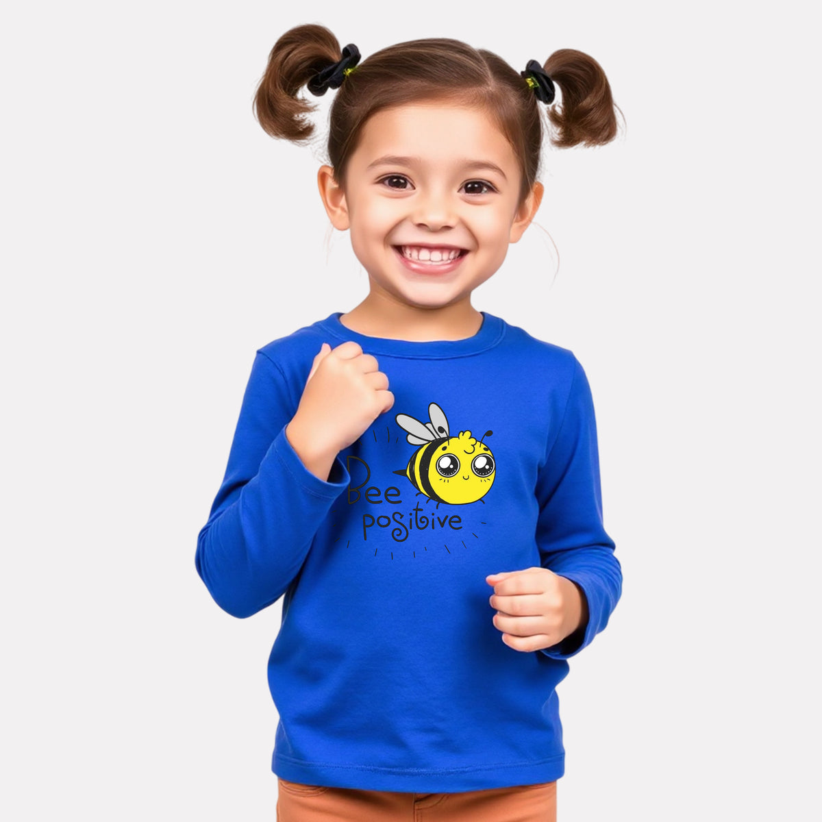 Girls Comfy Cotton Full Sleeve Printed T-Shirt