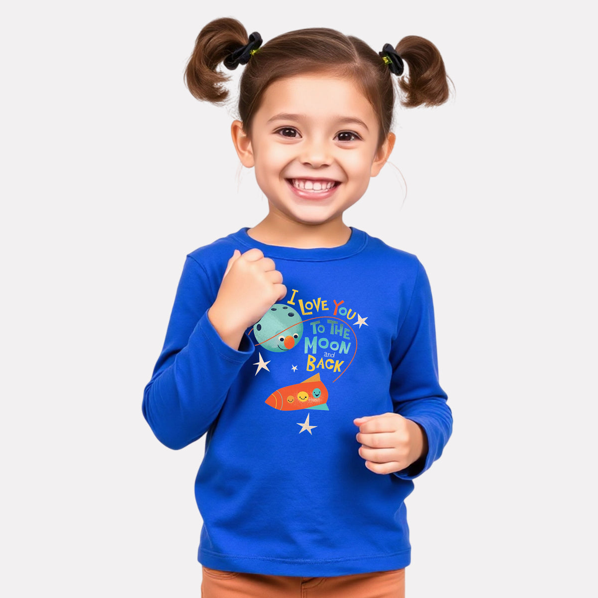 Girls Comfy Cotton Full Sleeve Printed T-Shirt