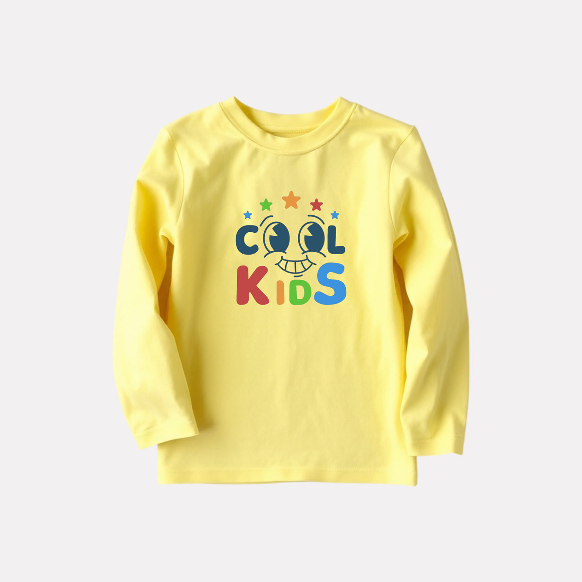 Girls Comfy Cotton Full Sleeve Printed T-Shirt – Yellow