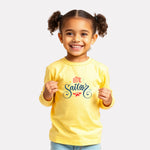 Girls Comfy Cotton Full Sleeve Printed T-Shirt