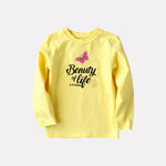 Girls Comfy Cotton Full Sleeve Printed T-Shirt