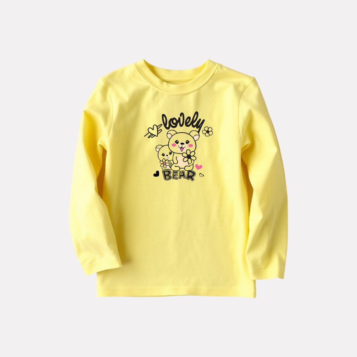 Girls Comfy Cotton Full Sleeve Printed T-Shirt