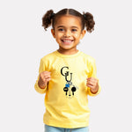 Girls Comfy Cotton Full Sleeve Printed T-Shirt