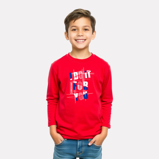Minimalist Boys Cotton Full Sleeve T-Shirt