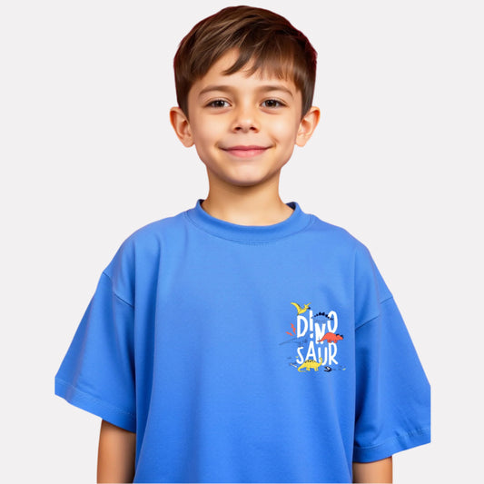 Boys Printed Extended Sleeves Oversized T-shirt