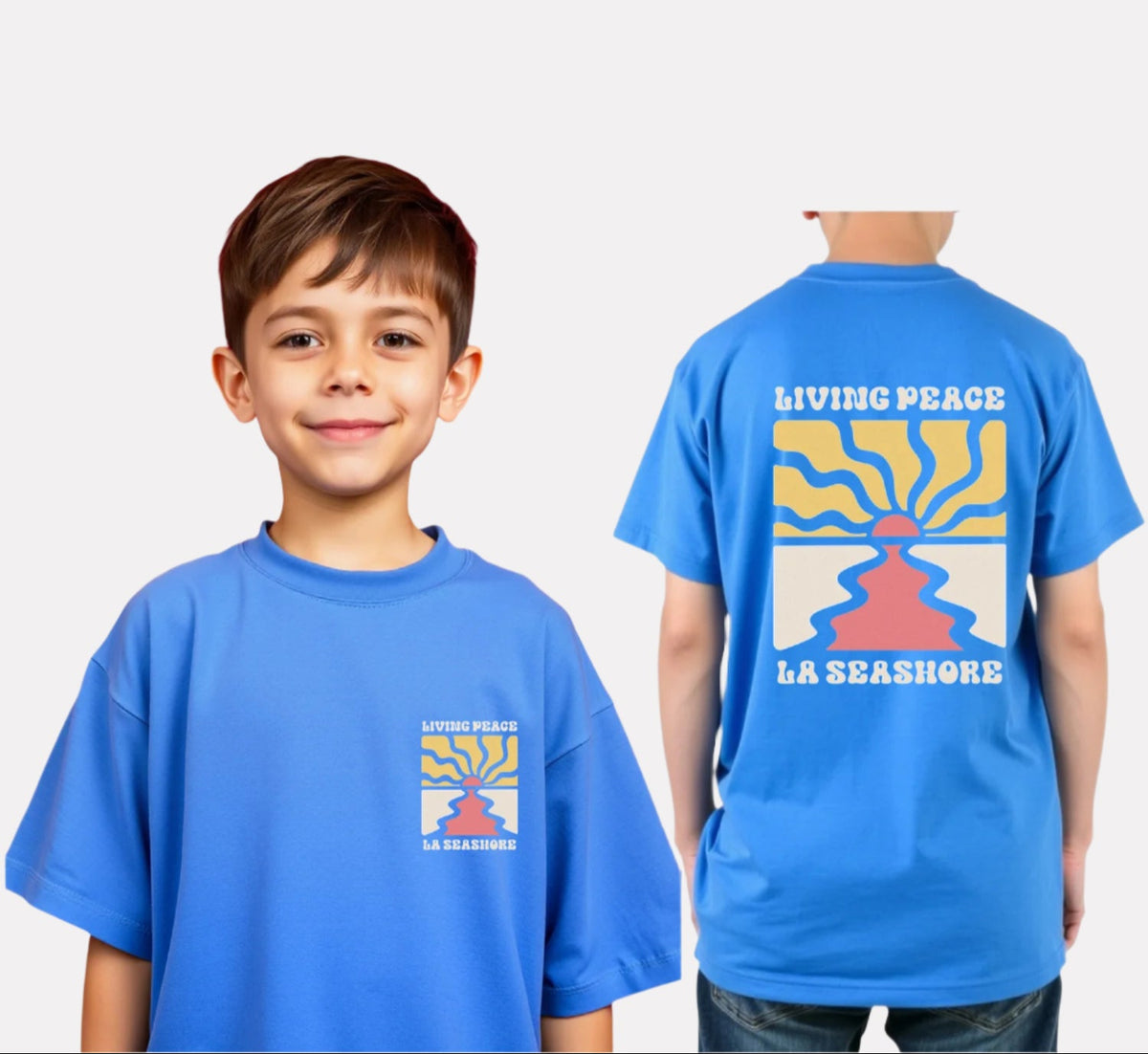 Boys Printed Extended Sleeves Oversized T-shirt
