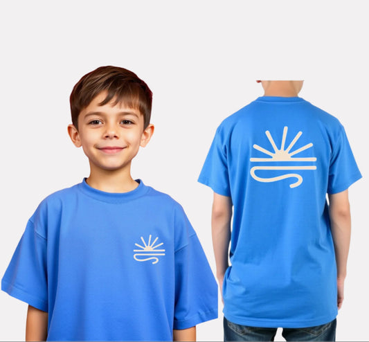 Boys Printed Extended Sleeves Oversized T-shirt