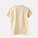 Beige Color Graphic Print T-Shirt For Girls
