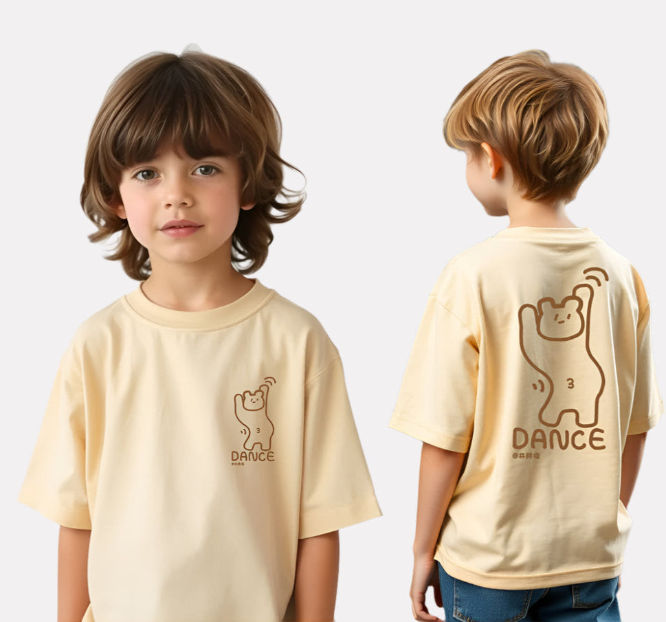 Boys Printed Extended Sleeves Oversized T-shirt