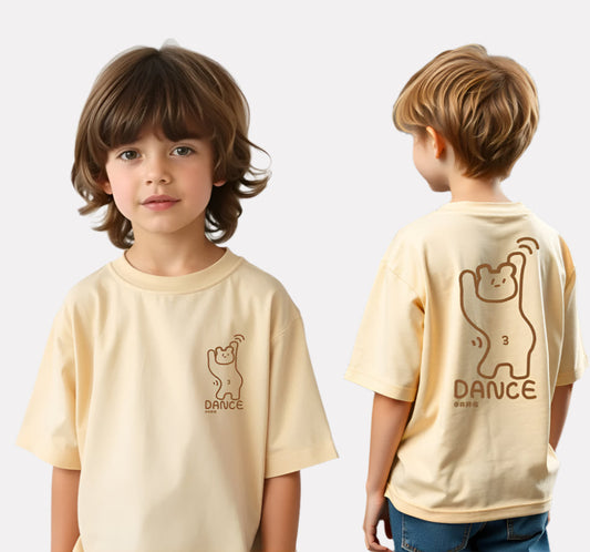 Boys Printed Extended Sleeves Oversized T-shirt