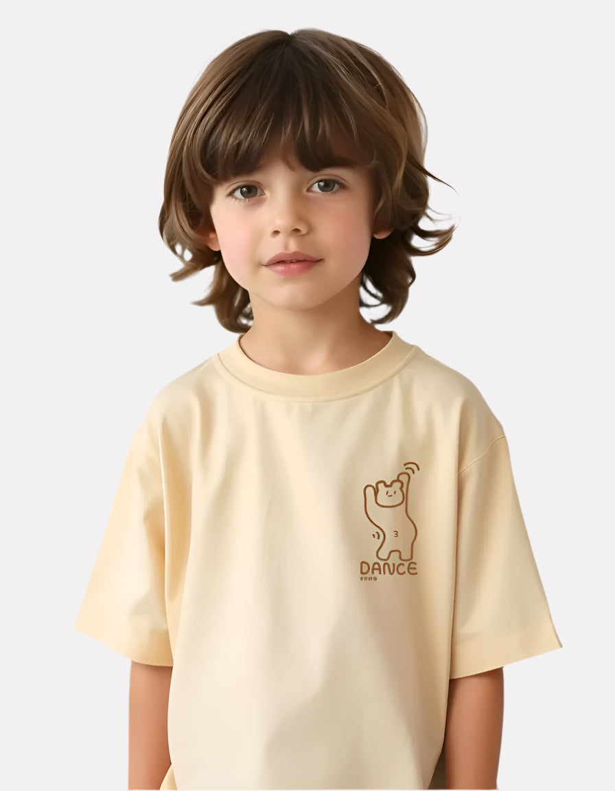 Boys Printed Extended Sleeves Oversized T-shirt