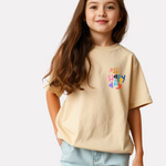 Girls Printed Extended Sleeves Oversized T-shirt