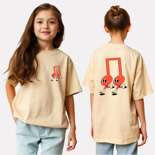 Girls Printed Extended Sleeves Oversized T-shirt