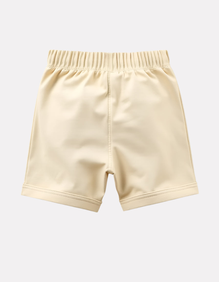 Cotton Regular Fit Casual Shorts (Beige Color)