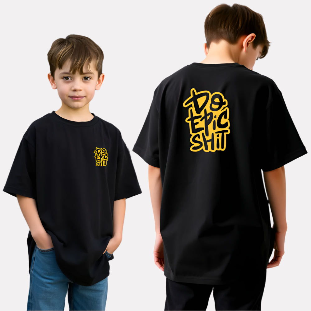 Boys Printed Extended Sleeves Oversized T-shirt