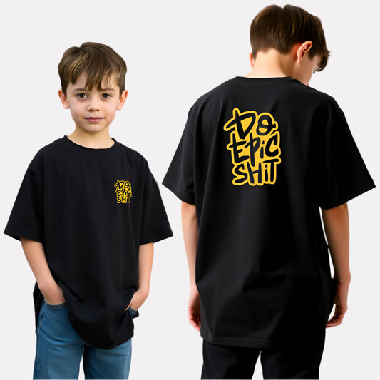 Boys Printed Extended Sleeves Oversized T-shirt