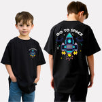 Boys Printed Extended Sleeves Oversized T-shirt
