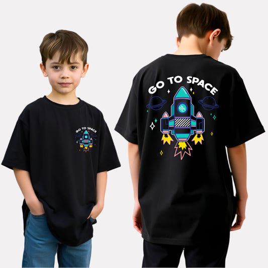 Boys Printed Extended Sleeves Oversized T-shirt